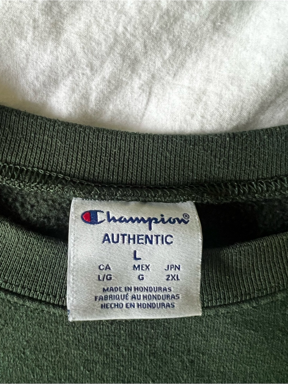 Champion Dark Green Cropped Crewneck Sweatshirt - Picture 3 of 3
